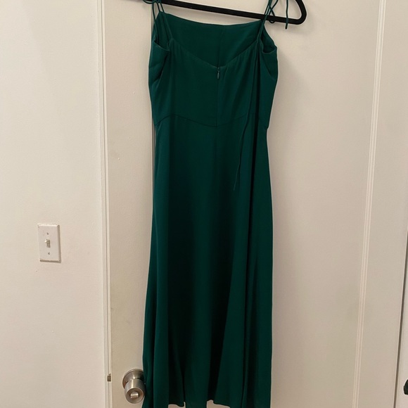 Reformation green midi peach dress size 2 - Picture 3 of 6